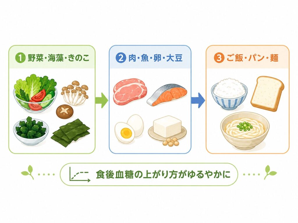 食べる順番の工夫を示した図