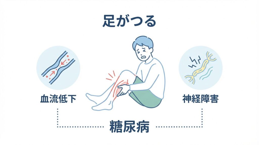 糖尿病と足がつる関係