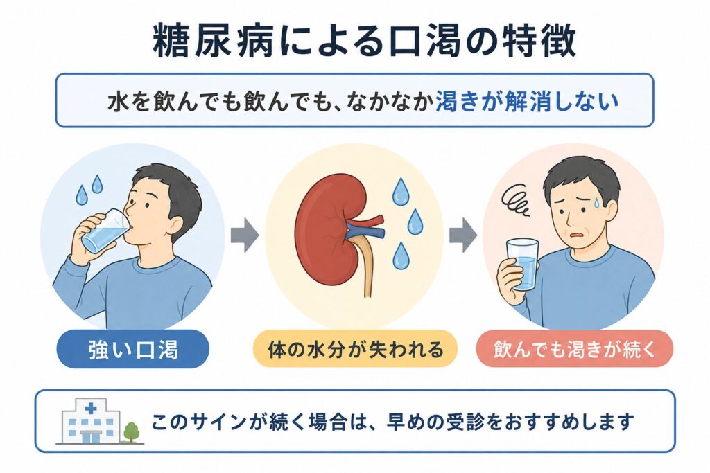 糖尿病の口渇の特徴