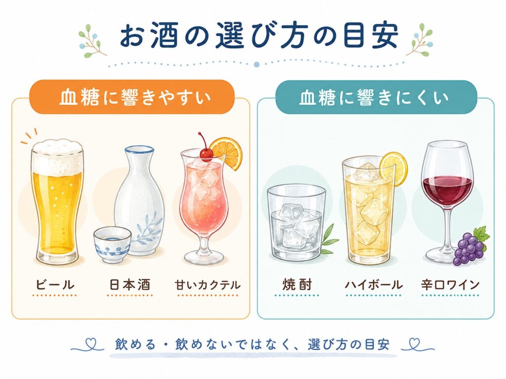 「飲めない/飲める」ではなく、響きにくいものを選ぶ発想で
