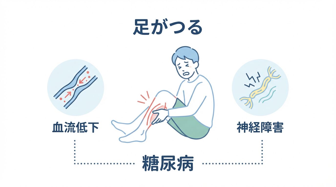 糖尿病と足がつる関係